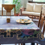 Tablecloth for table decor in ethnic style.