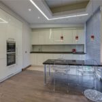 Minimalist kitchen with integrated appliances