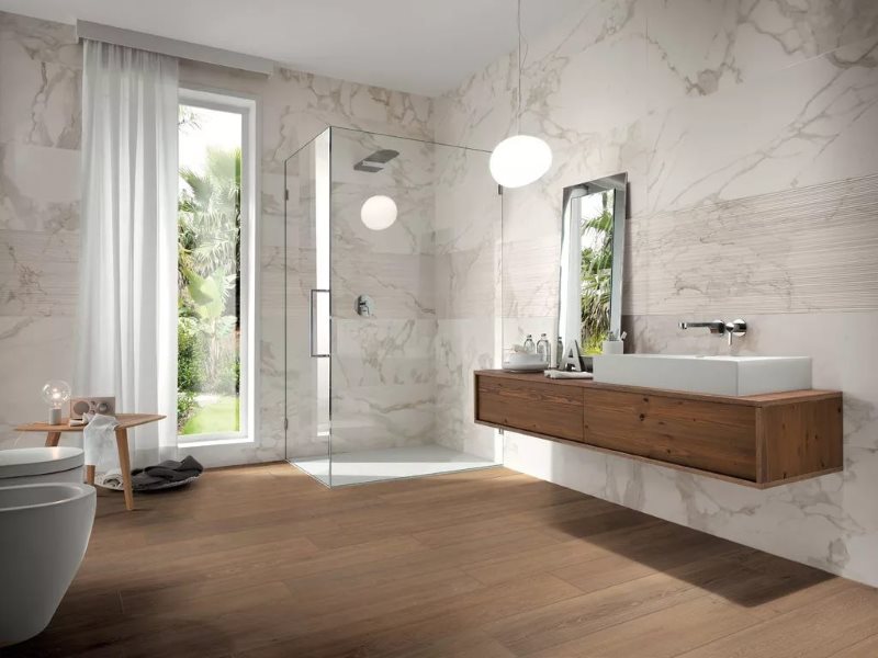 Phòng tắm thiết kế bằng đá cẩm thạch