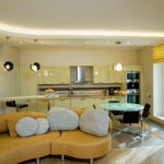 Køkken-stue i moderne stil