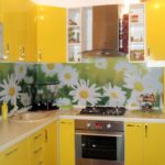 Large flowers on a kitchen apron