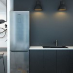 Mobilier de bucătărie minimalist gri
