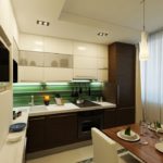 Kitchen design with corner set