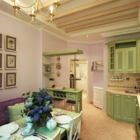 Provence kitchen-living room