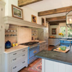 Pictures in the interior of a rustic kitchen