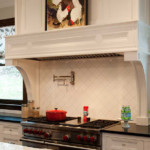 Built-in range hood in a classic style kitchen