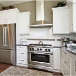 Stainless steel appliances in the interior of the kitchen