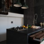 Black color in the design of the kitchen