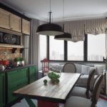 Conception de cuisine de style loft dans un appartement en ville