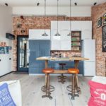 Design studio apartment in an industrial style