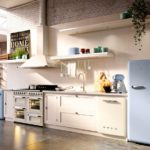 Linear kitchen without wall cabinets
