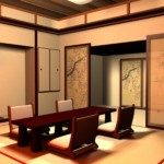 Conception de salle à manger de style japonais