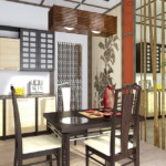 Bamboo in the interior of a modern kitchen