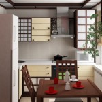 Bucătărie mică cu set de colț