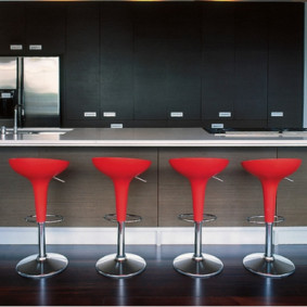 mutfak fotoğraf tasarımı için bar tabureleri