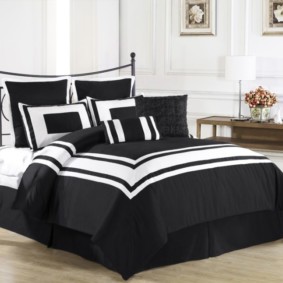 crno-bijeli dizajn spavaće sobe