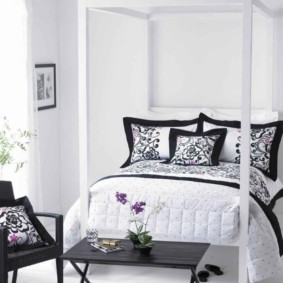 idee camera da letto in bianco e nero