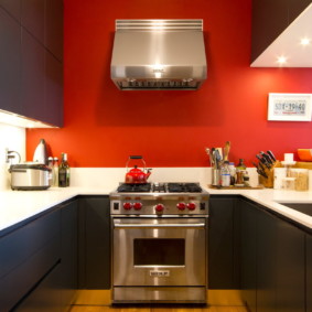קירות צבעוניים ברעיונות הפנים של המטבח