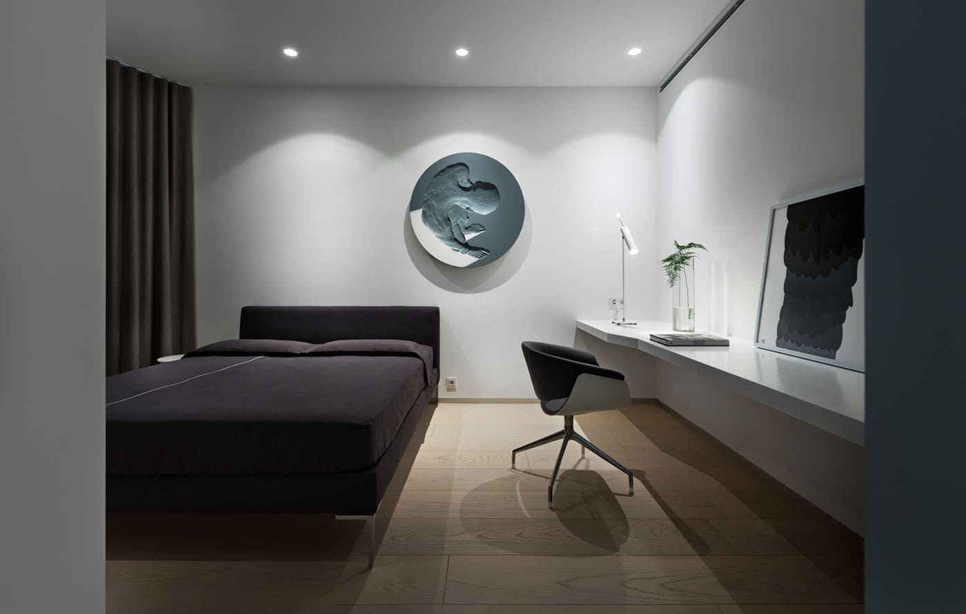 arredamento camera da letto in stile minimalista