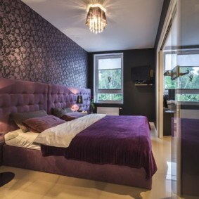 purple bedroom photo decoration