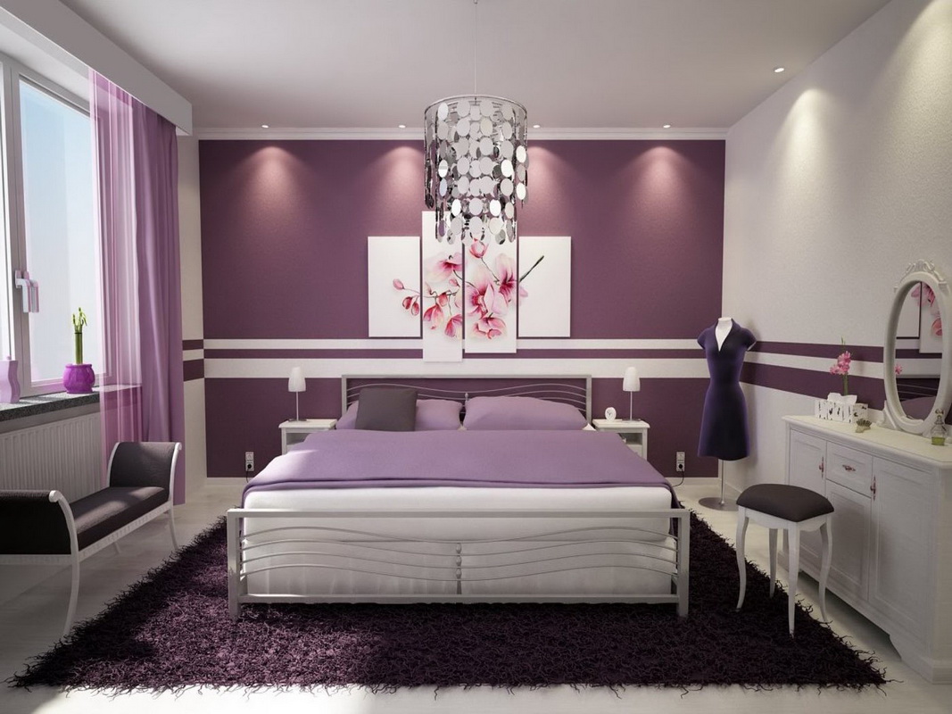 opțiuni fotografie dormitor violet