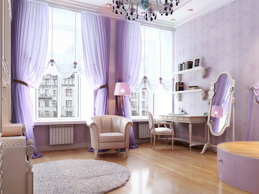 violetas guļamistabas dizaina idejas