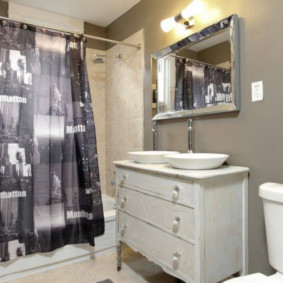 Photo print bathroom curtains