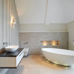 Minimālisma stila vannas istabas dizains