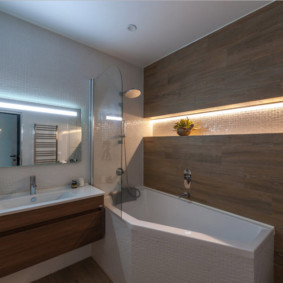LED lighting niches in the bathroom