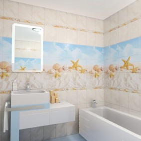 Bright tiled bathroom