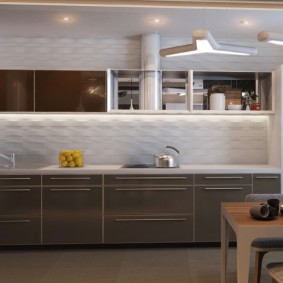 Reka bentuk dapur dengan set linear