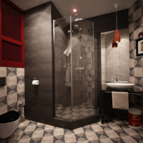 עיצוב אמבטיה משולב בסגנון לופט