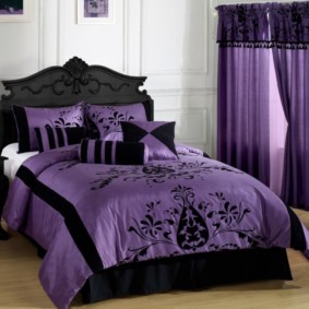 idea reka bentuk dalaman bilik tidur ungu