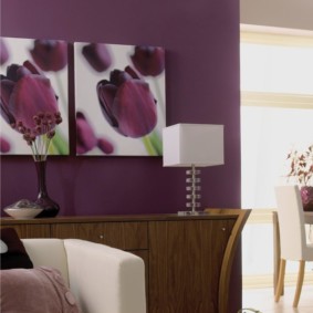 purple bedroom interior view ideas