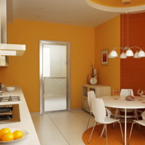 צבע הקירות בתצלום עיצוב המטבח