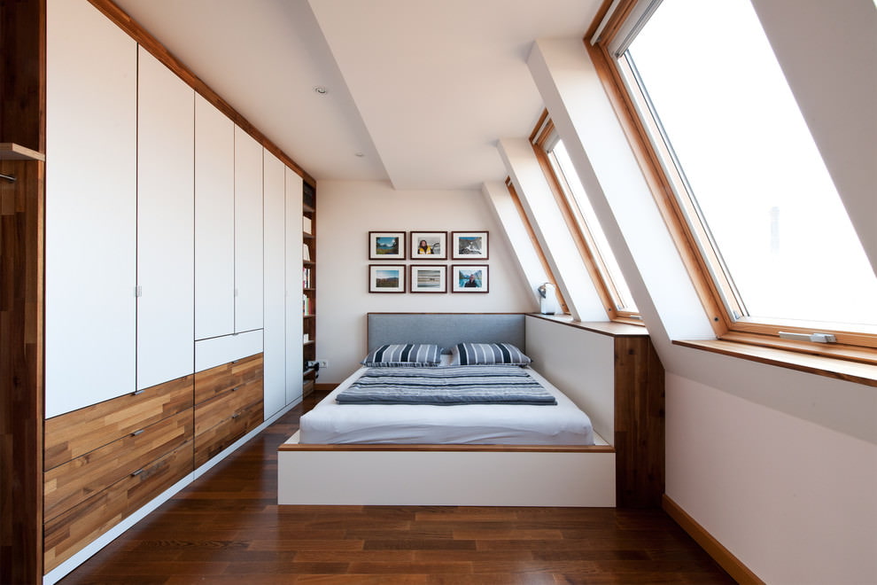 תמונה בעיצוב חדר השינה בעליית הגג