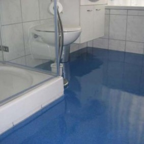 Glossy blue floor surface