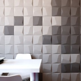 Square decorative panels for kitchen walls