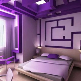 design camera da letto lilla