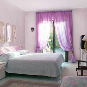 design lila pentru dormitor foto