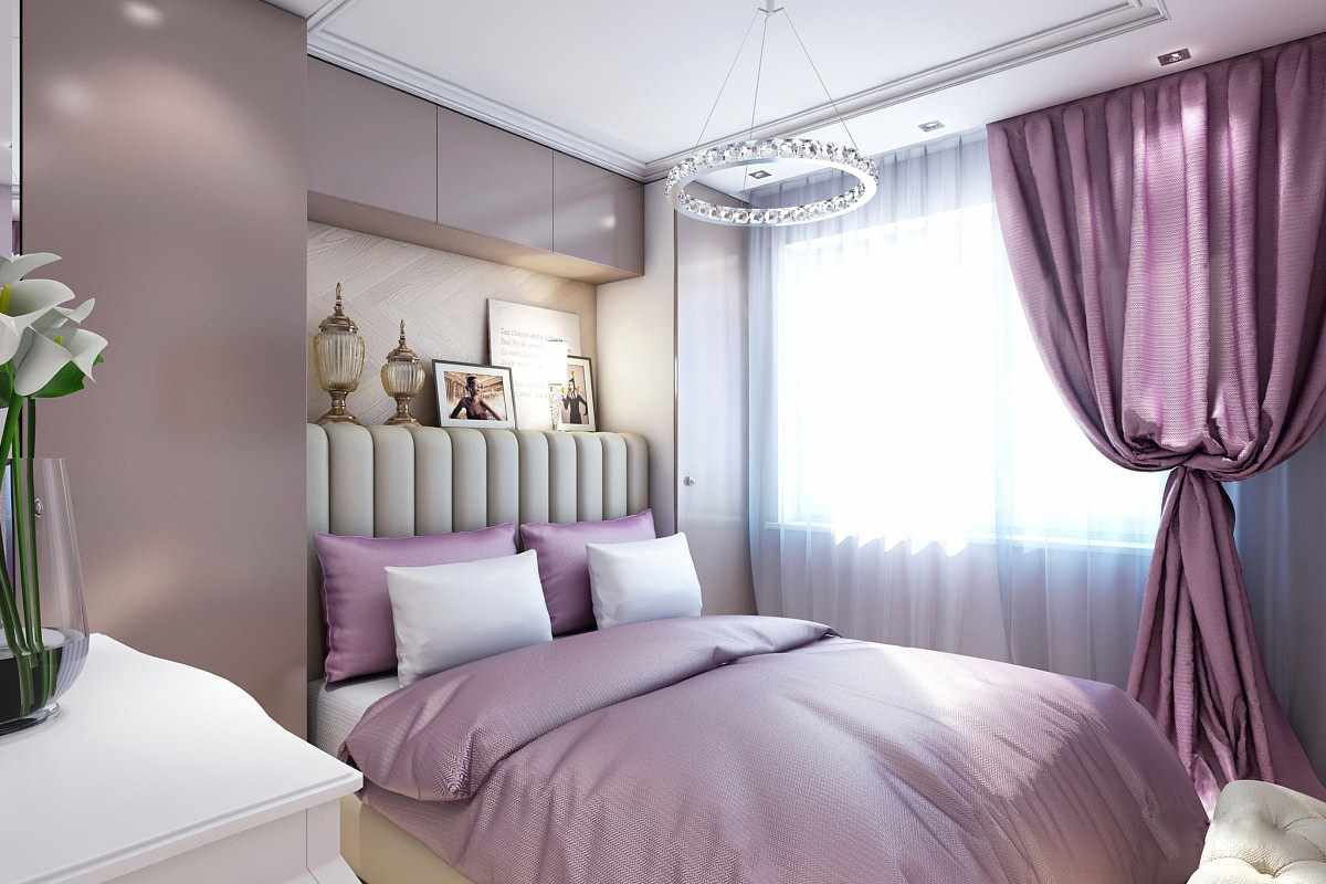 lilac bedroom lighting