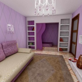 mga ideya sa disenyo ng lilac bedroom