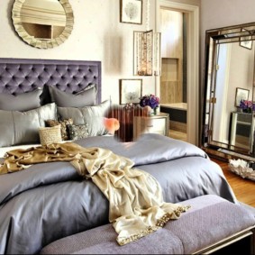 idei de design lila dormitor