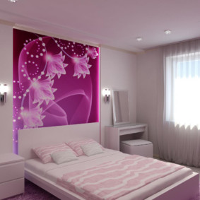 ความคิดภาพห้องนอนสีม่วง