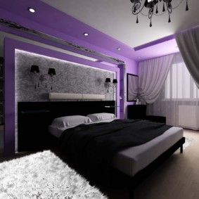 ontwerpideeën voor lila slaapkamers