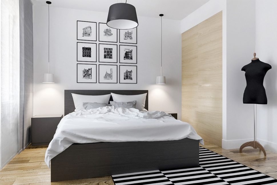 Снимка на интериора за спалня в стил Арт Нуво