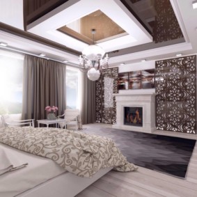 Снимка на интериора за спалня в стил арт деко