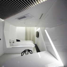 high-tech ložnice nápady interiér