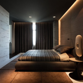 yüksek teknoloji yatak odası dekorasyon fotoğraf