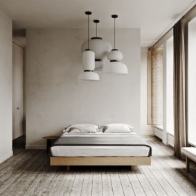 minimālisma stila guļamistabas dekoru idejas